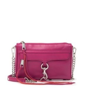 Rebecca Minkoff Mini Mac Pink Suede Crossbody Bag